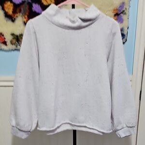 Madewell White Cowl Turtleneck Sweater